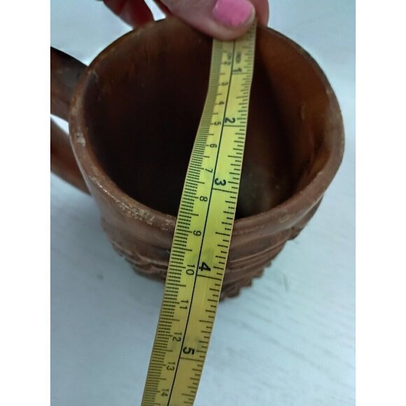 Vintage Hand Carved Tribal Wood Beer Mug Tiki Bar Polynesian Cup Hawaiian Decor - Picture 10 of 10